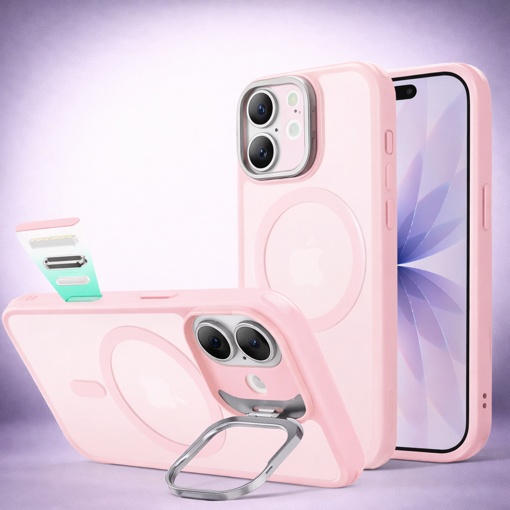 Phone Case Magnetic Clear Stand Shockproof Protective Cover