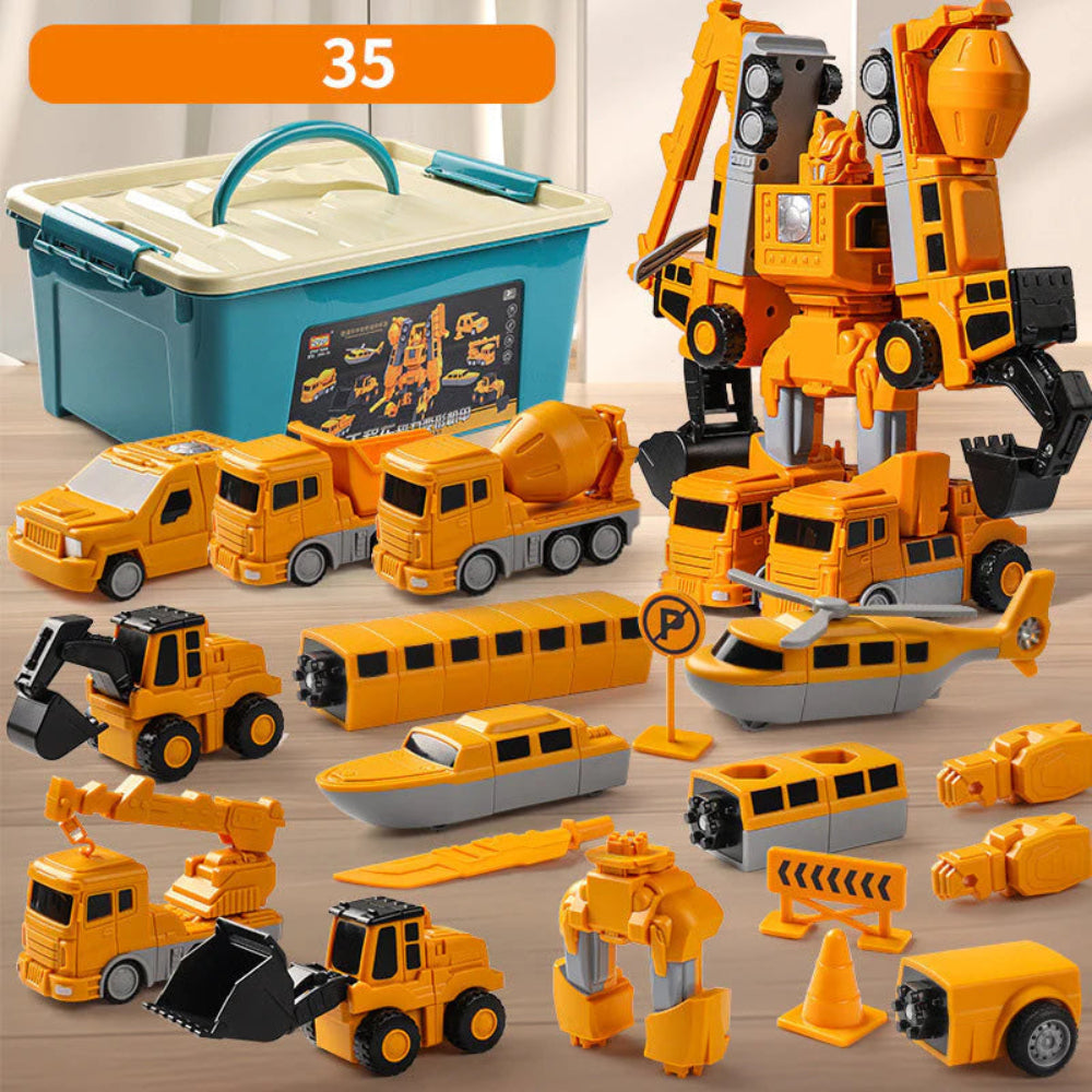 Magnetic Building Blocks RoboCar Set for Creative Kids 0