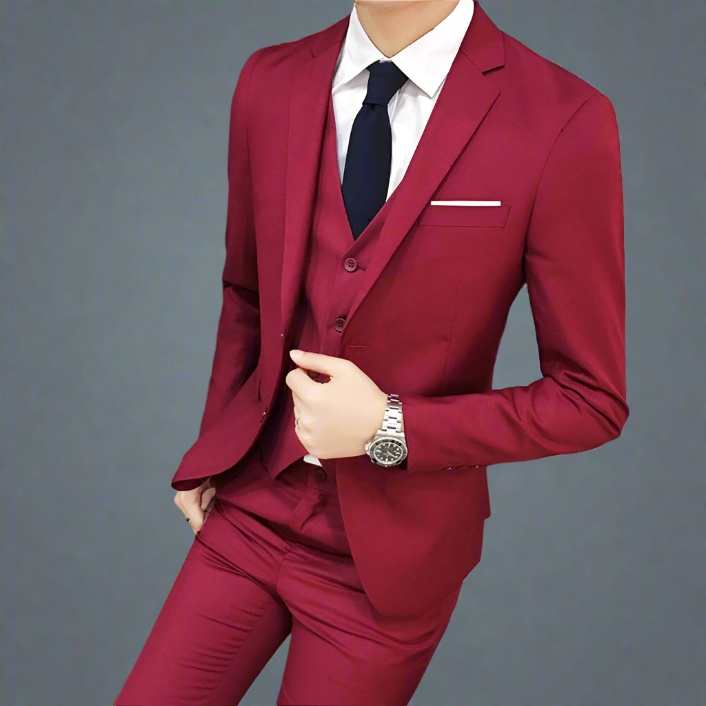 Men's Formal 2 Piece Suit Set | Pants and Top Smartwear