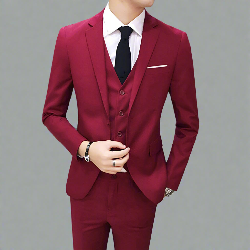 Men's Formal 2 Piece Suit Set | Pants and Top Smartwear