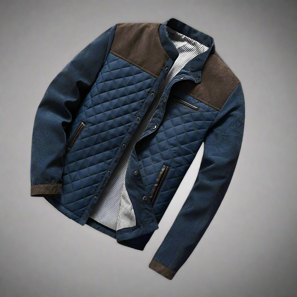 Men's Quilted Winter Jacket | Fall Bomber Style