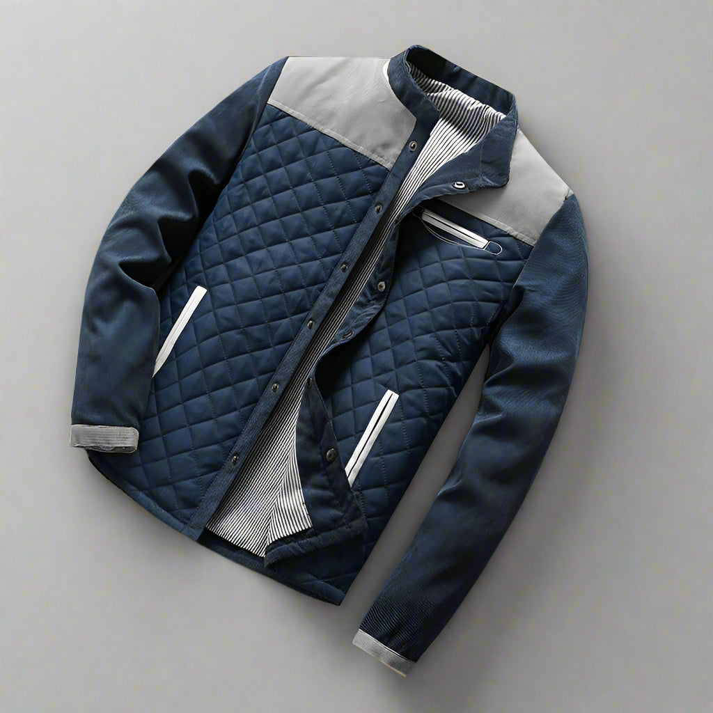 Men's Quilted Winter Jacket | Fall Bomber Style