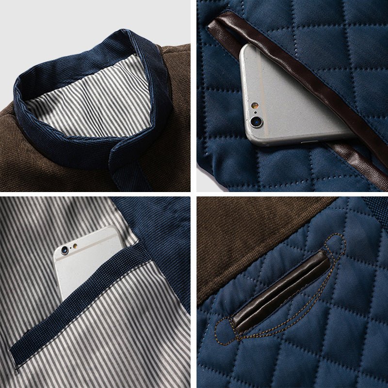 Men's Quilted Winter Jacket | Fall Bomber Style