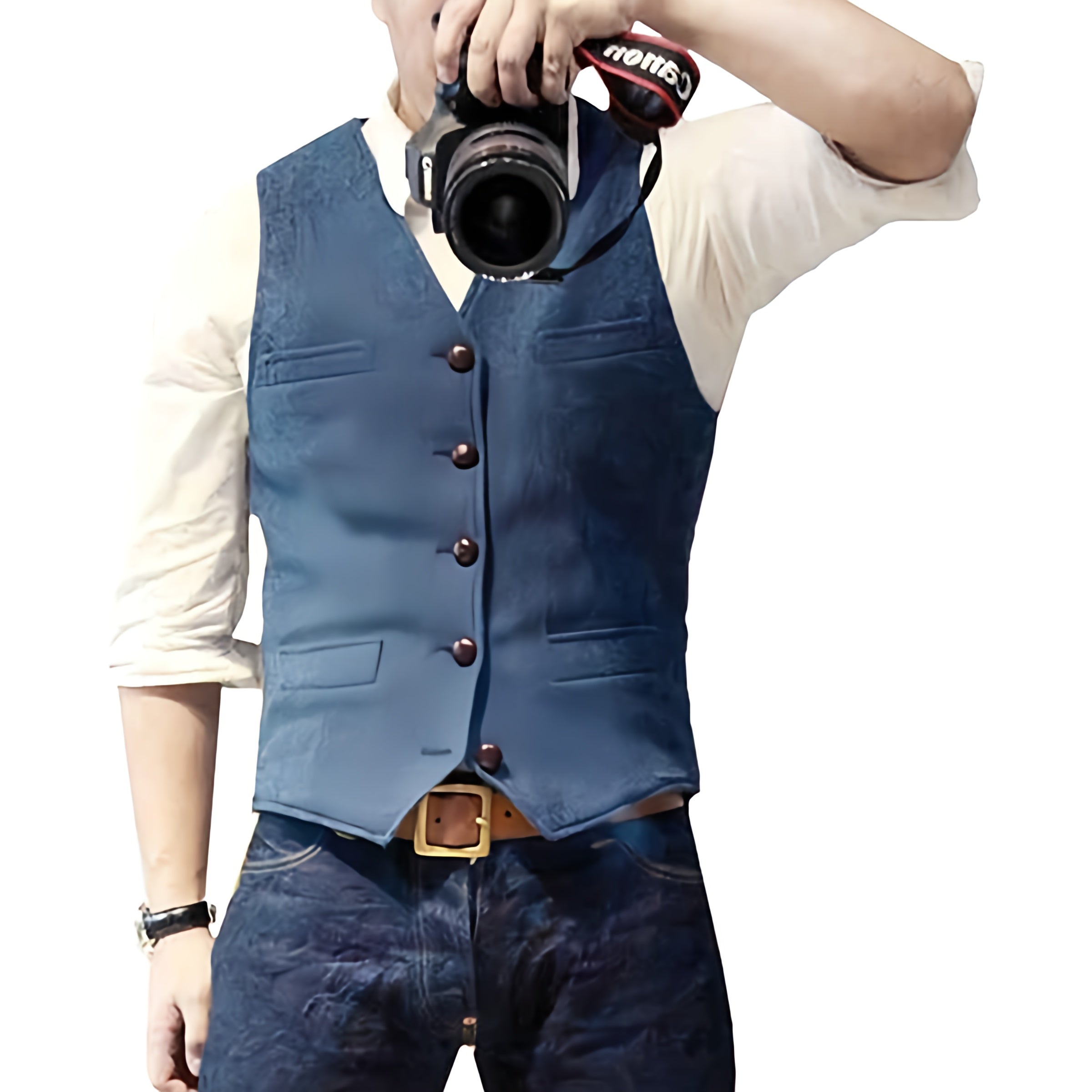 Men’s Slim Fit Vintage Waistcoat | Formal Button Vest