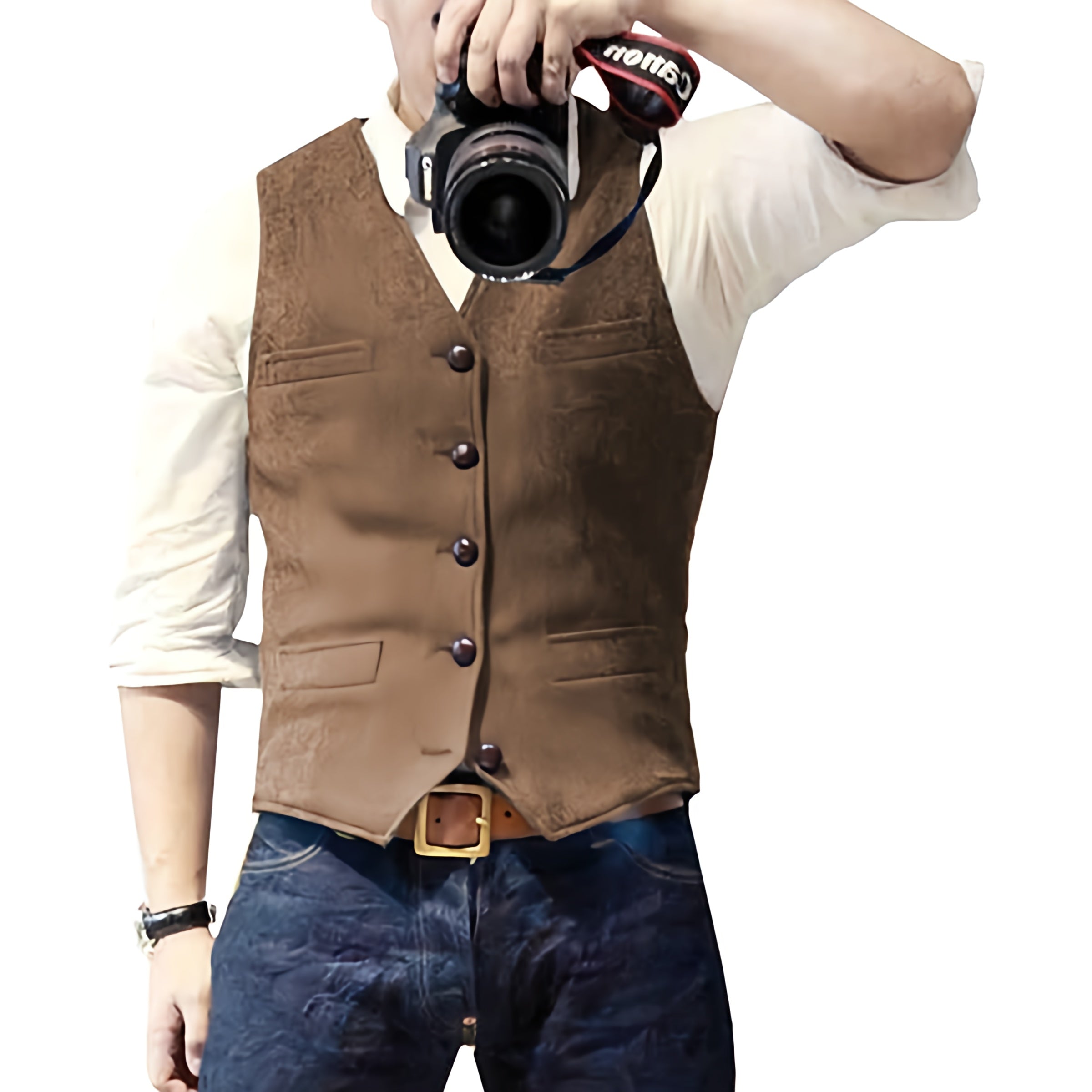 Men’s Slim Fit Vintage Waistcoat | Formal Button Vest