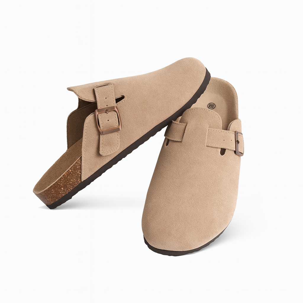 Men's Suede Slip-On Clogs Shoes | Arch Support Slippers