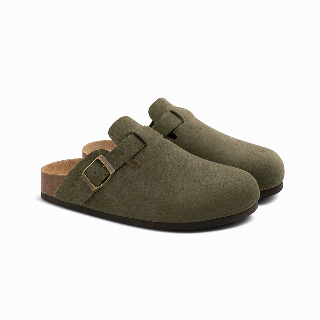 Men’s Suede Slip-On Clogs Shoes | Arch Support Slippers