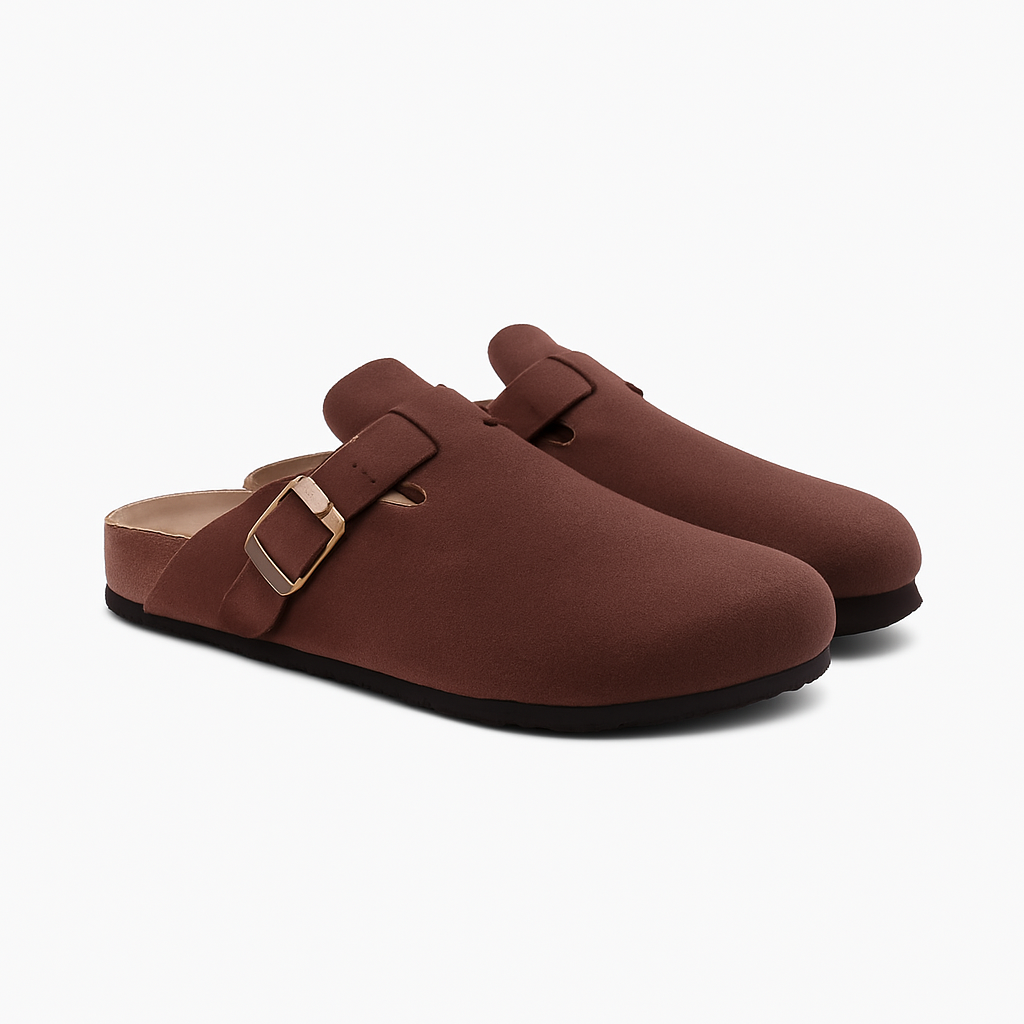 Men’s Suede Slip-On Clogs Shoes | Arch Support Slippers