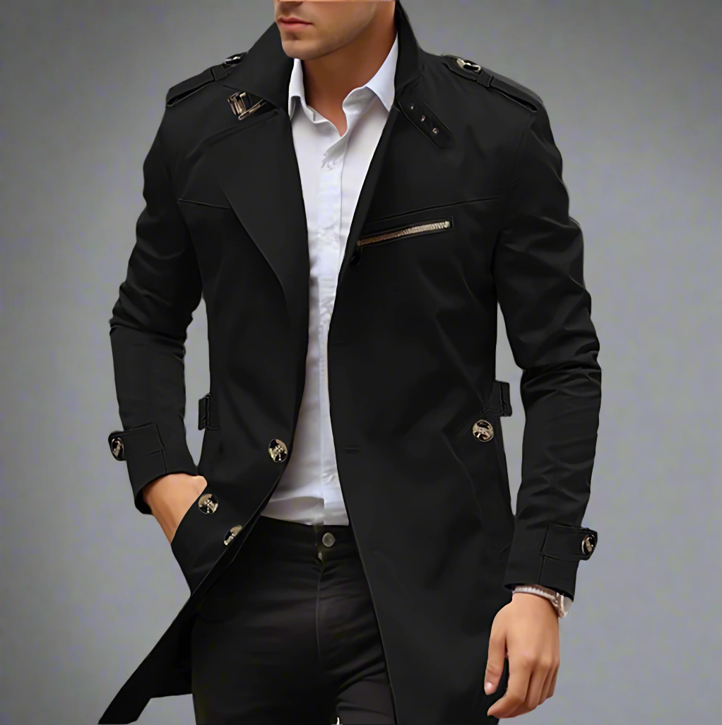 Men's Trench Overcoat | Long Lightweight Coat