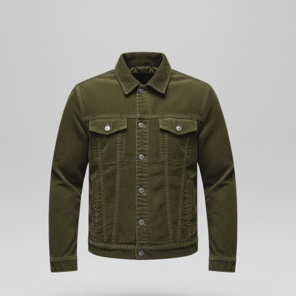 Men's Corduroy Jacket - Short Bomber Style