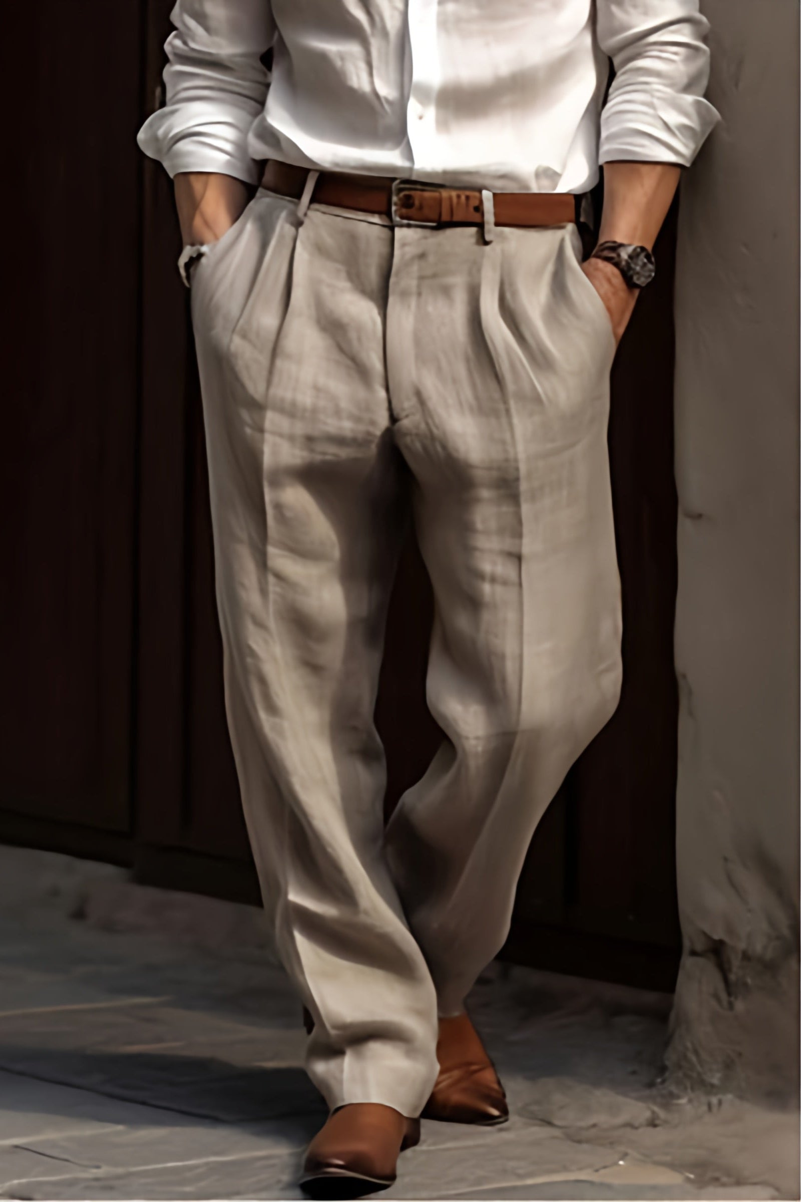 Men's baggy wide leg trousers | casual summer pants