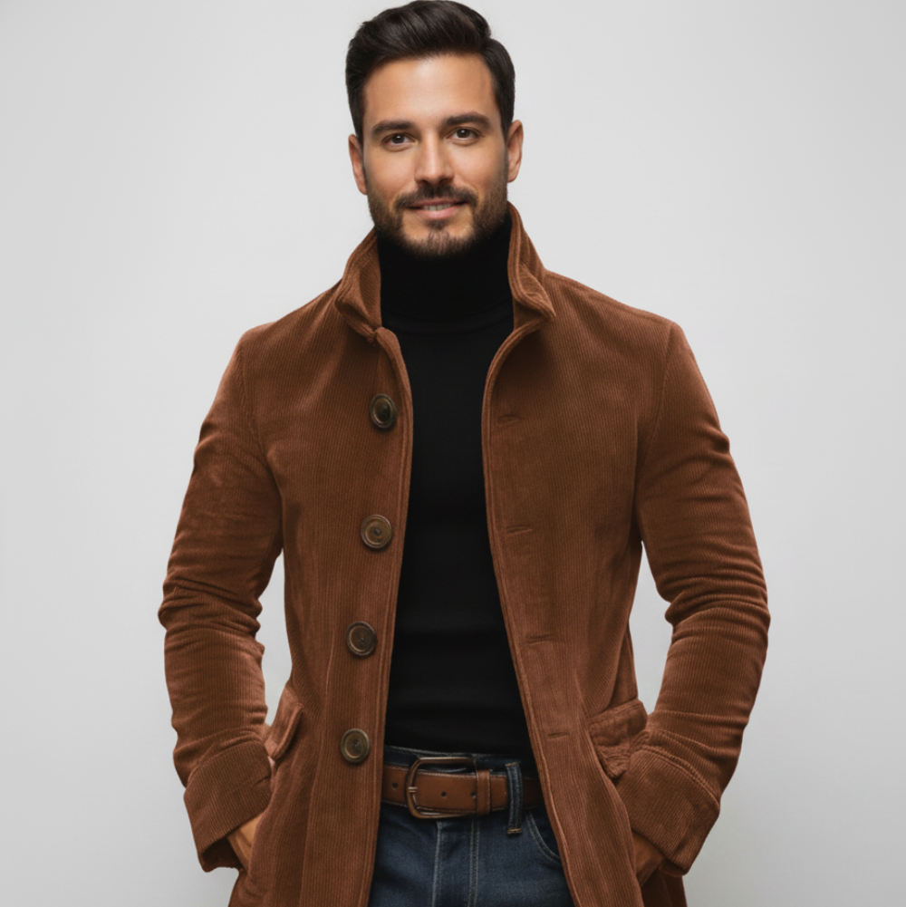 Men's Trench Coat - Short Lightweight Overcoat Jacket