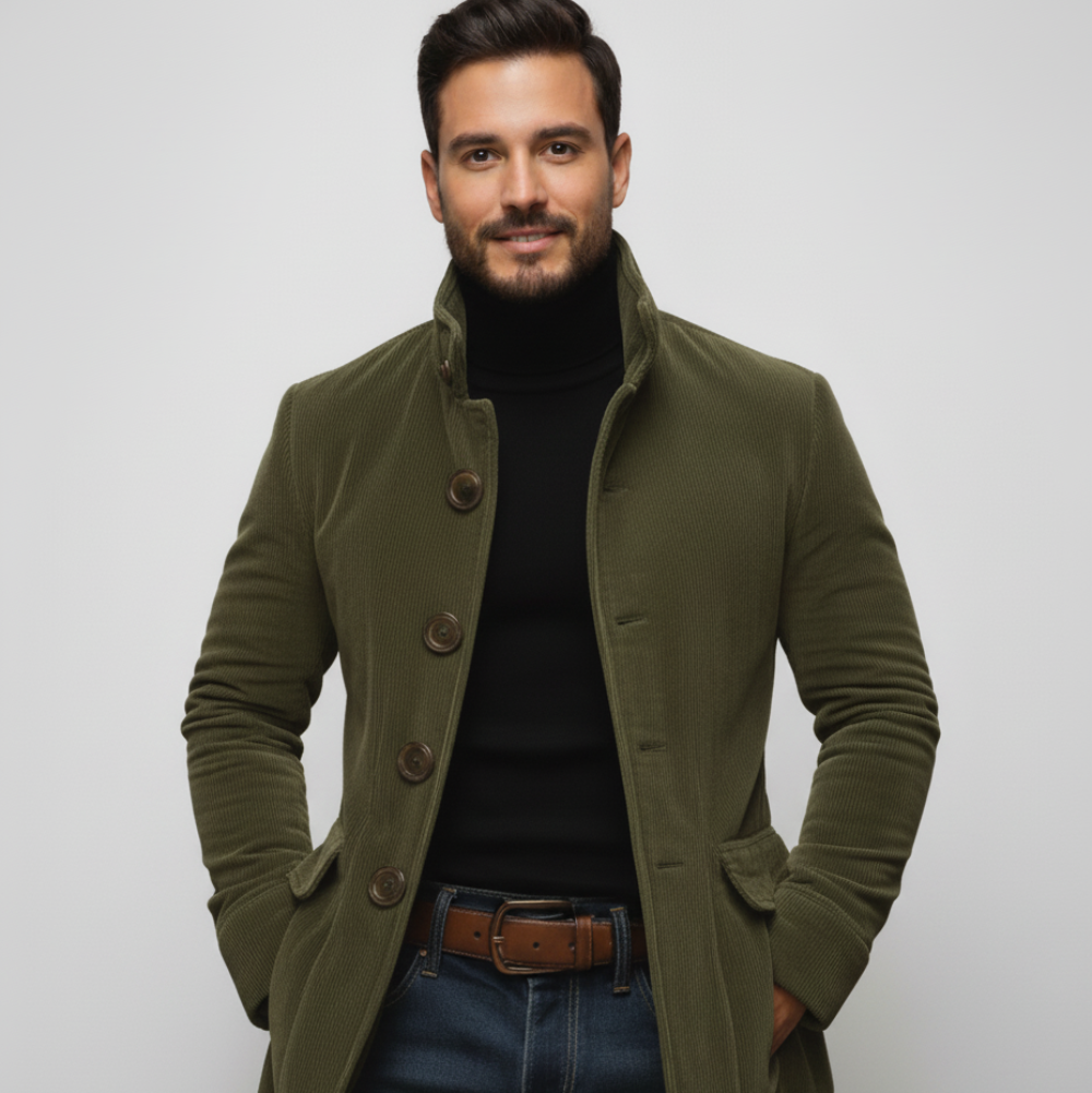 Men's Trench Coat - Short Lightweight Overcoat Jacket
