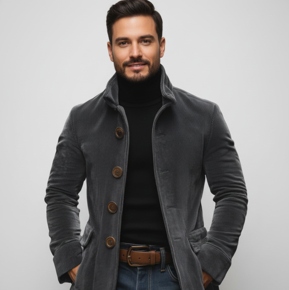 Men's Trench Coat - Short Lightweight Overcoat Jacket