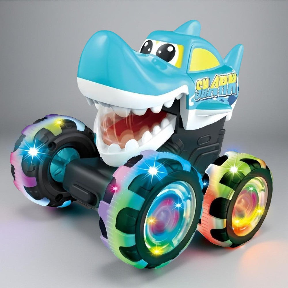 Monster Truck Toy Set with Light-Up Wheels and Press-to-Go Action