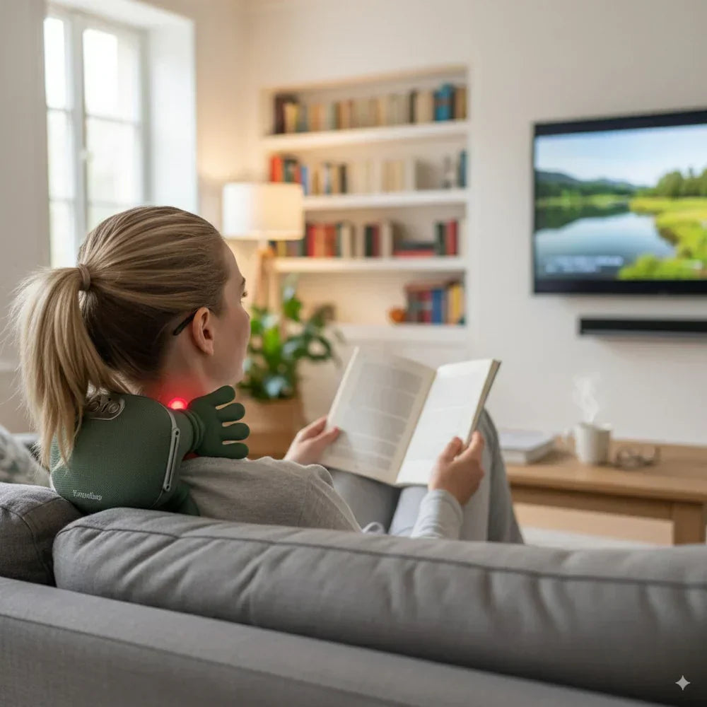 Neck Massager Heat Therapy Portable Ergonomic Muscle Relaxer