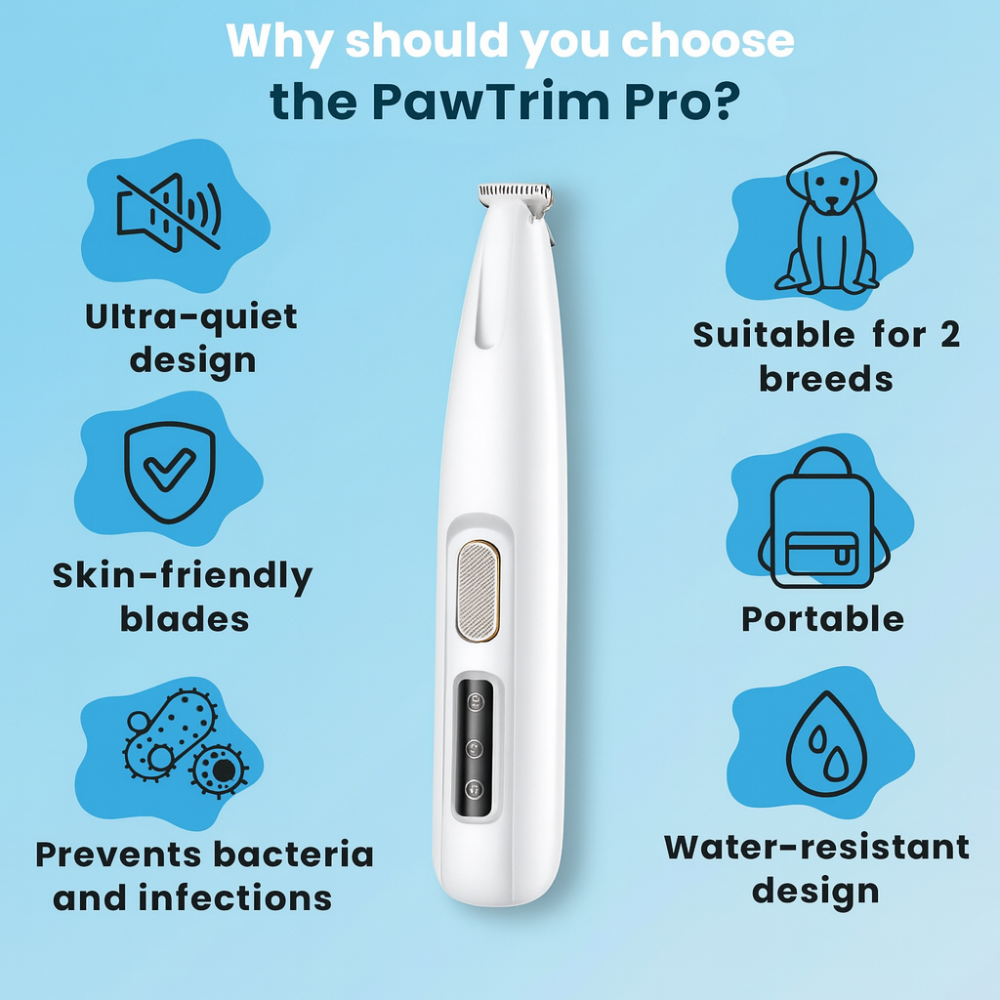 Pet Paw Trimmer Quiet Rechargeable Hair Clipper Grooming Tool