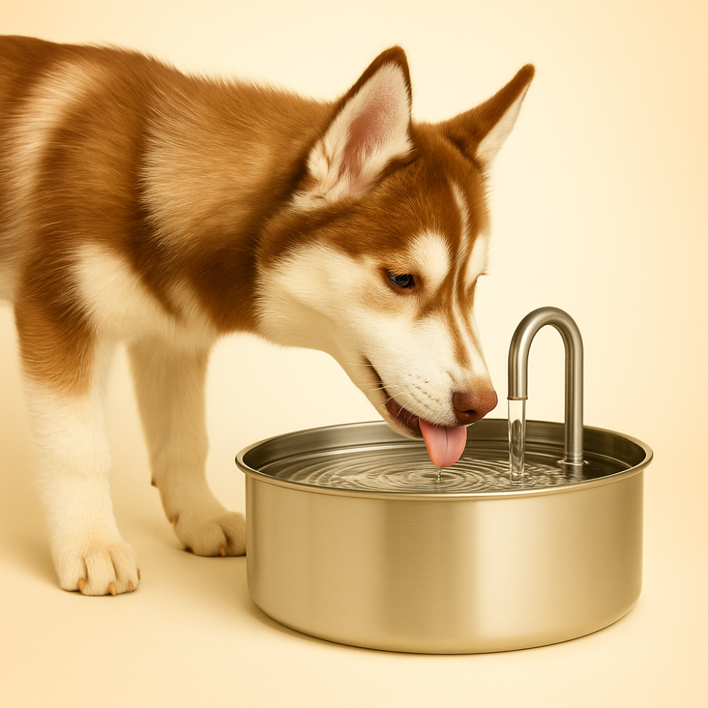 Pet Water Fountain Stainless Steel 8L Filtration Anti Bacterial Bowl