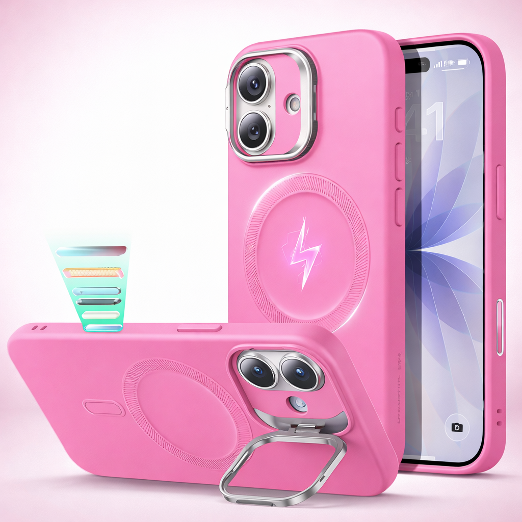 Phone Case Magnetic Clear Stand Shockproof Protective Cover