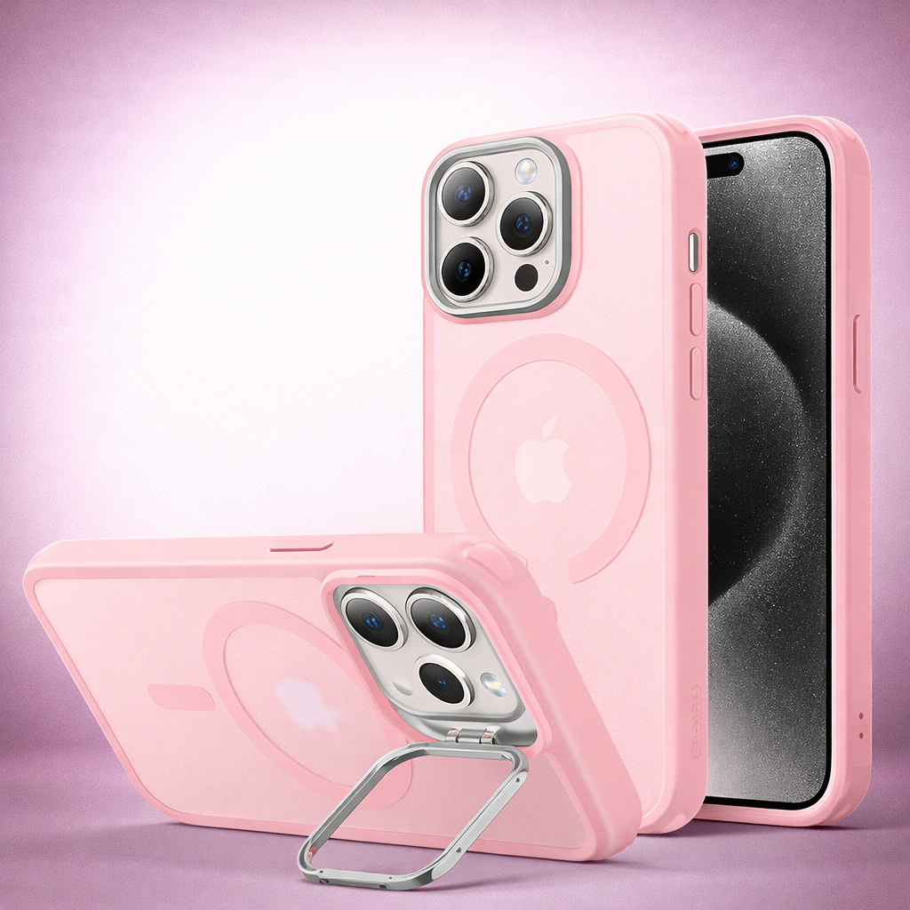 Phone Case Magnetic Clear Stand Shockproof Protective Cover