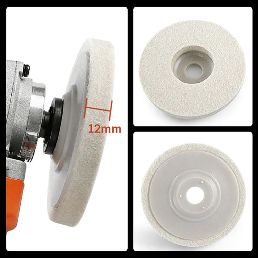 Polishing Wheel Wool Felt Disc Set Angle Grinder Buffing