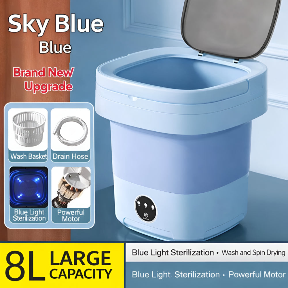 Portable Washing Machine Folding Mini Washer Travel Small Spaces