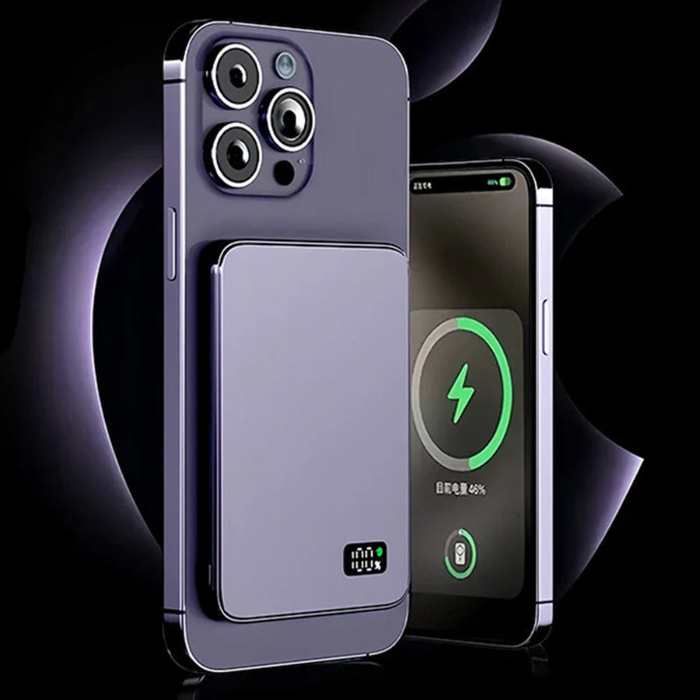 Portable Power Bank Magnetic Wireless Charger Ultra-Thin Fast Charging 0