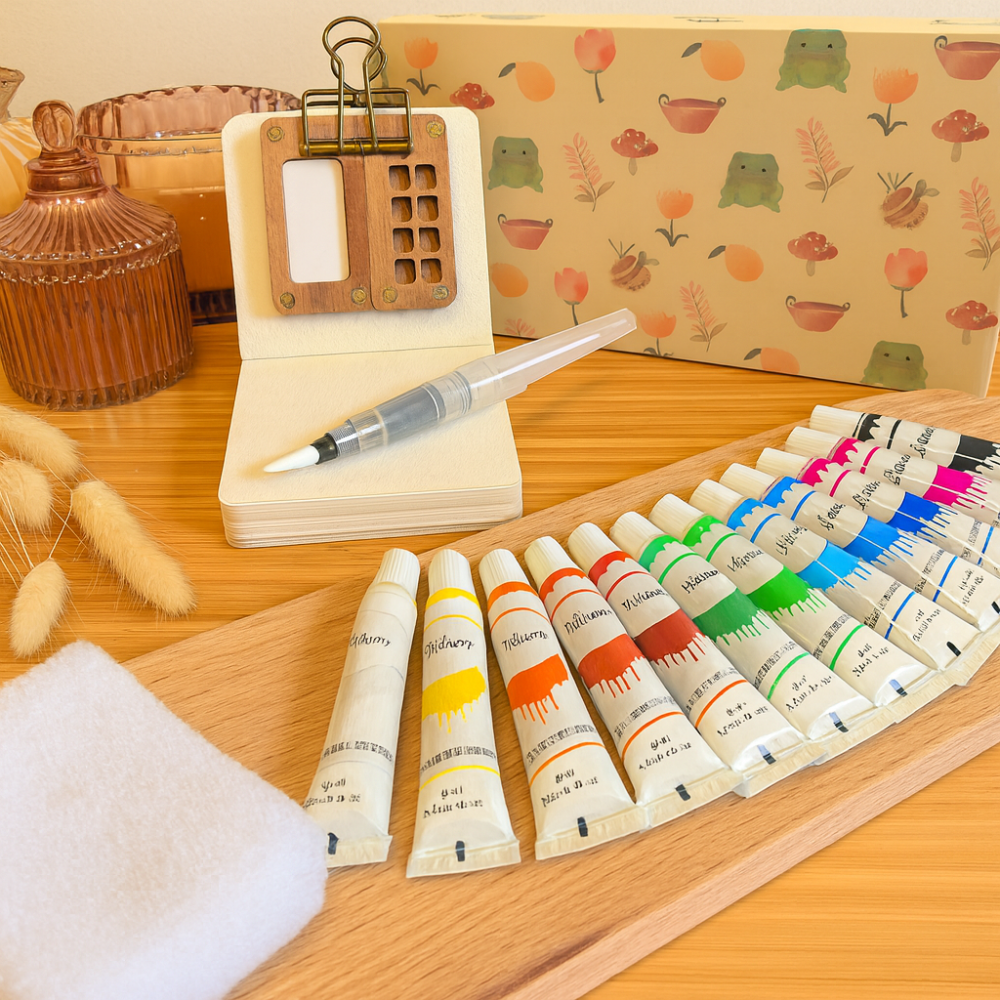 Portable Watercolor Painting Set Travel Art Kit Beginners