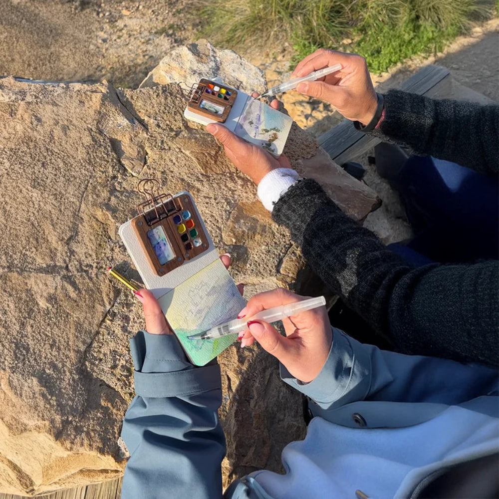 Portable Watercolor Painting Set Travel Art Kit Beginners