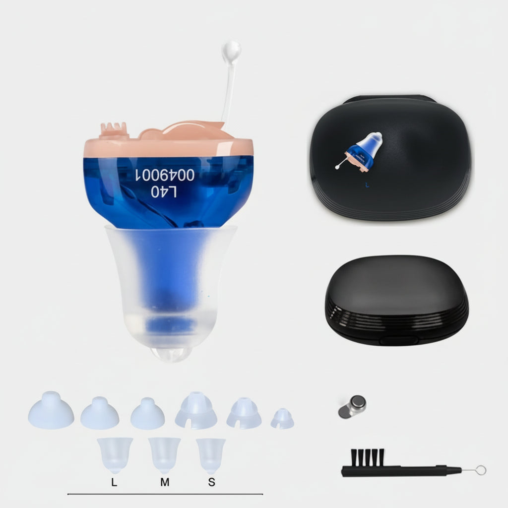 Rechargeable Hearing Aids Invisible Design Clear Sound Compact Fit 0