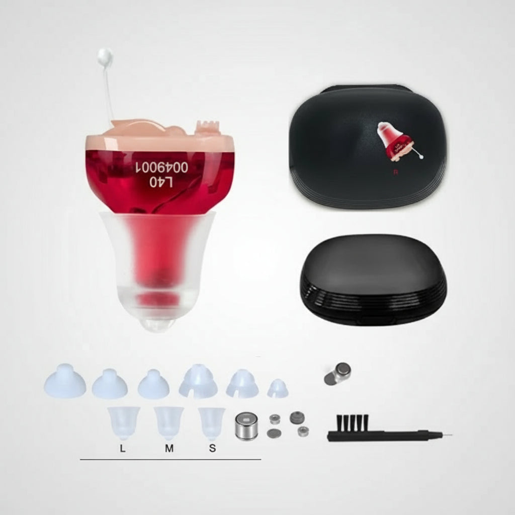 Rechargeable Hearing Aids Invisible Design Clear Sound Compact Fit 10