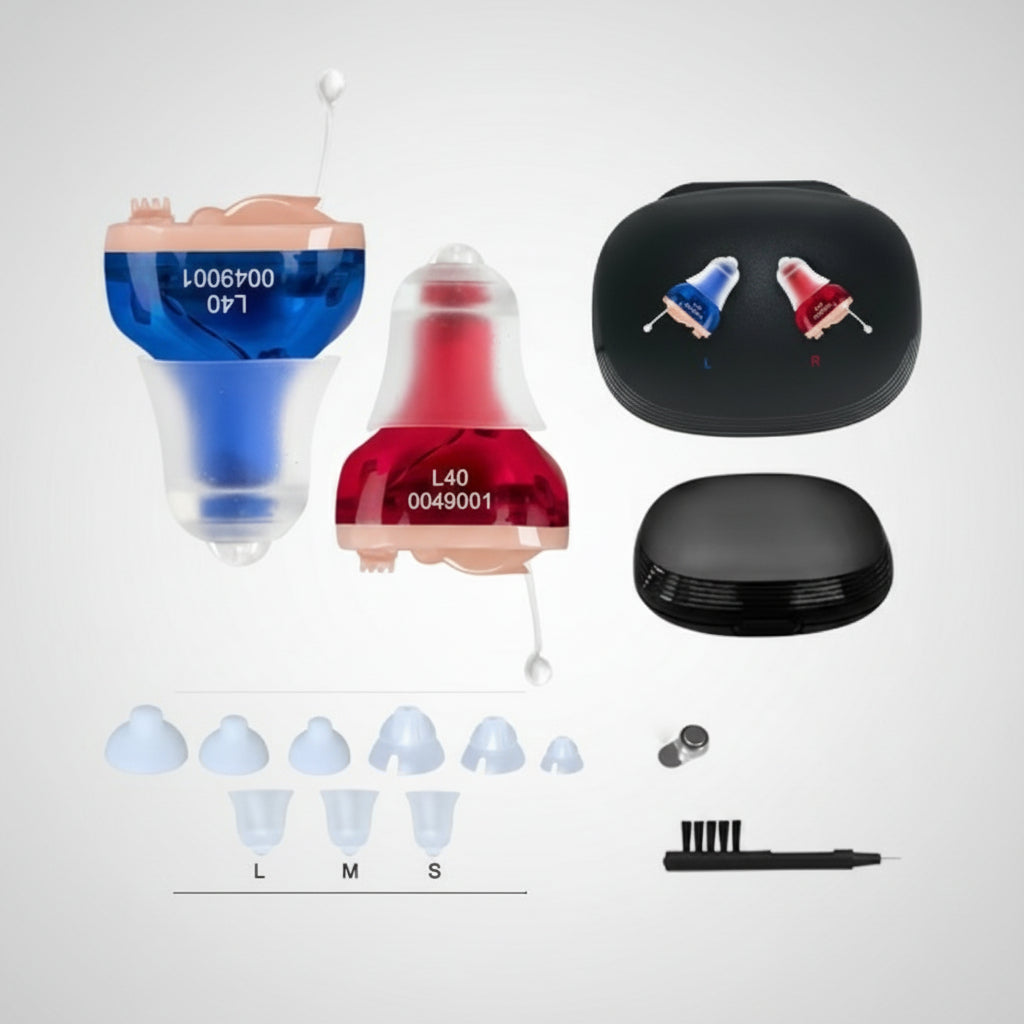 Rechargeable Hearing Aids Invisible Design Clear Sound Compact Fit 9