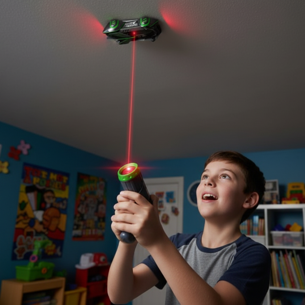 Remote Control Wall Climbing Car Laser Pointer LED Lights