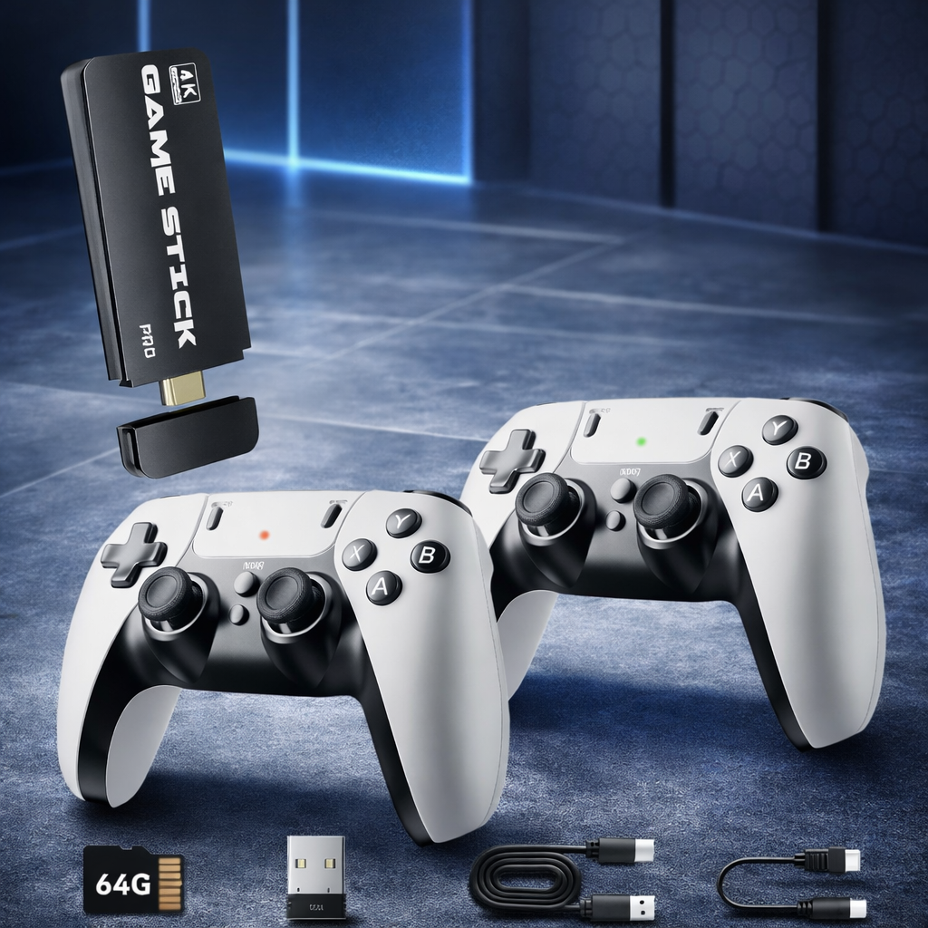 Retro Gaming Console Wireless 4K HDMI Dual Controllers