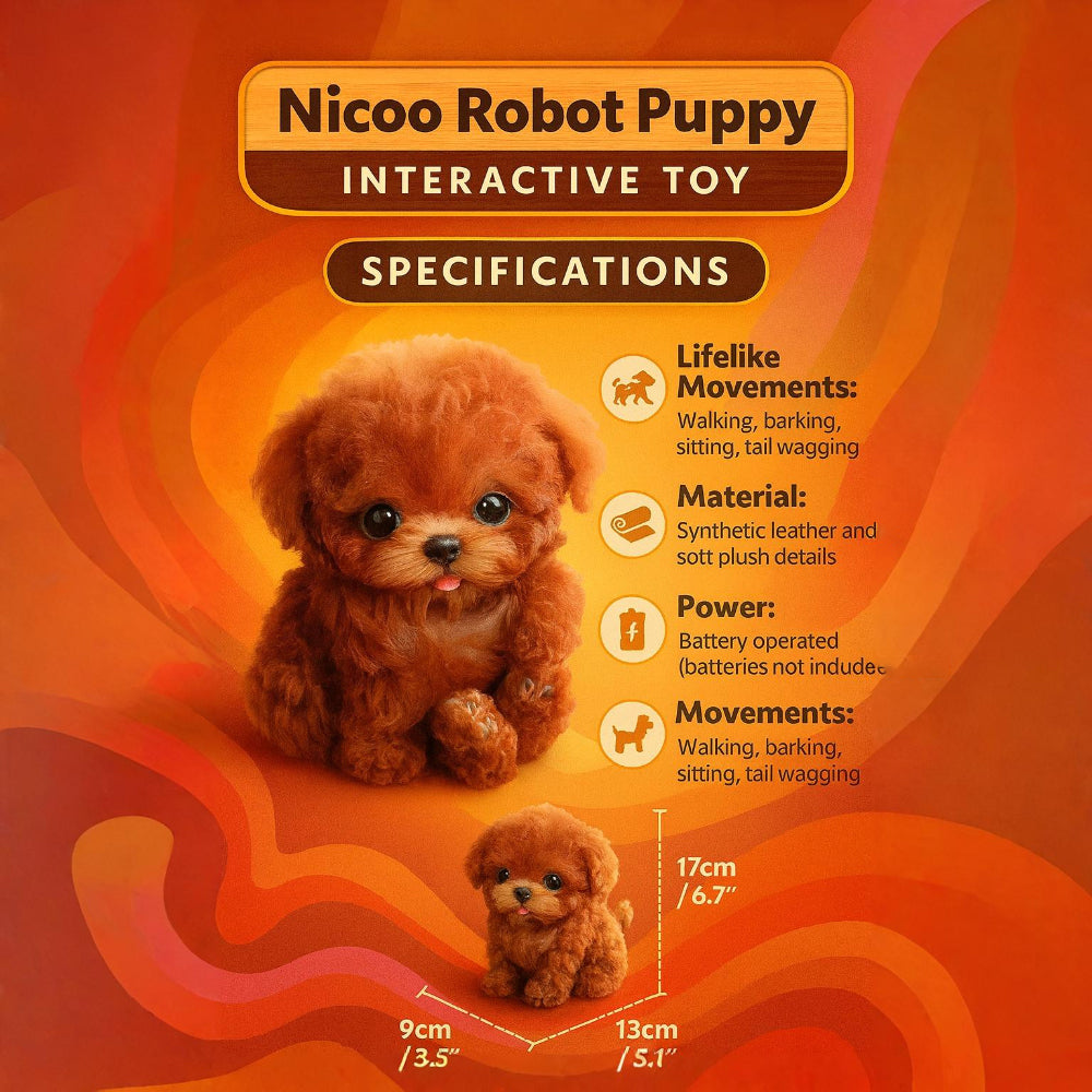 Robotic Puppy Toy Realistic Movements Interactive Dog for Kids 7