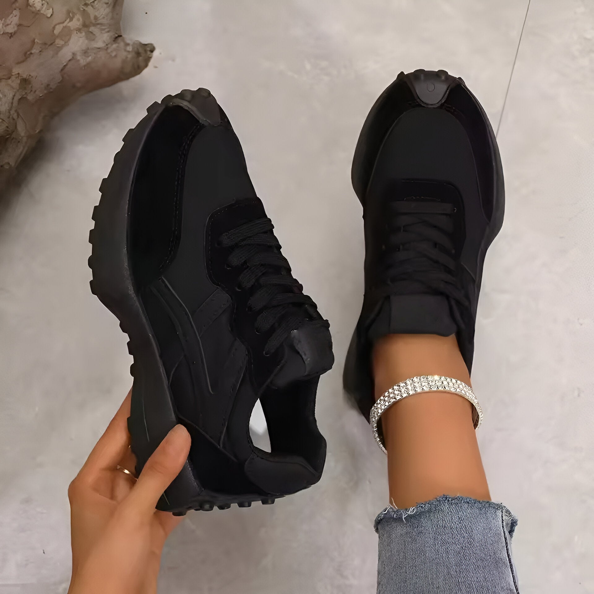 Women’s Running Platform Sneakers | Arch Support Grip
