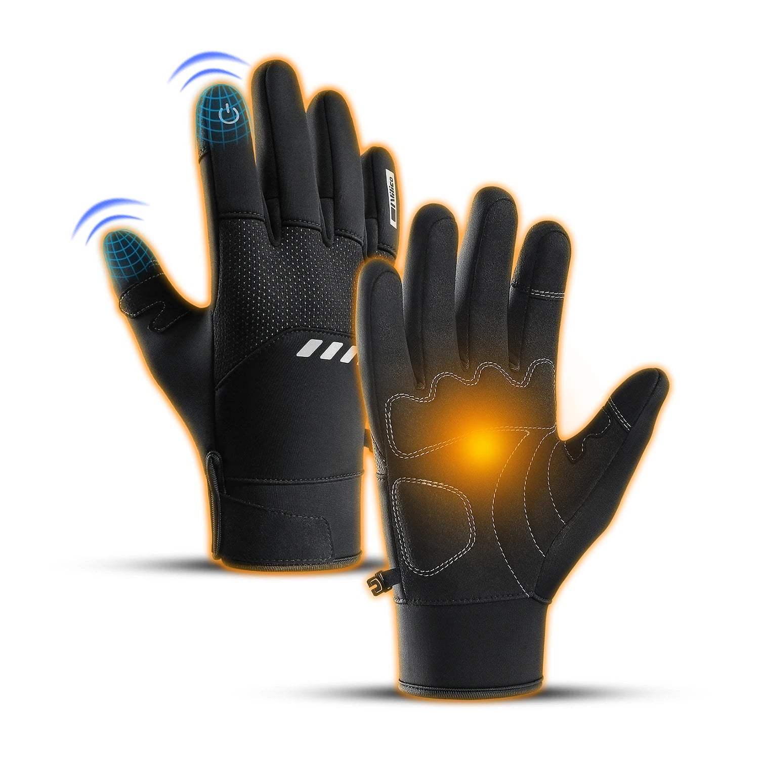 Winter Gloves Cycling Touchscreen Windproof Thermal Nylon Grip