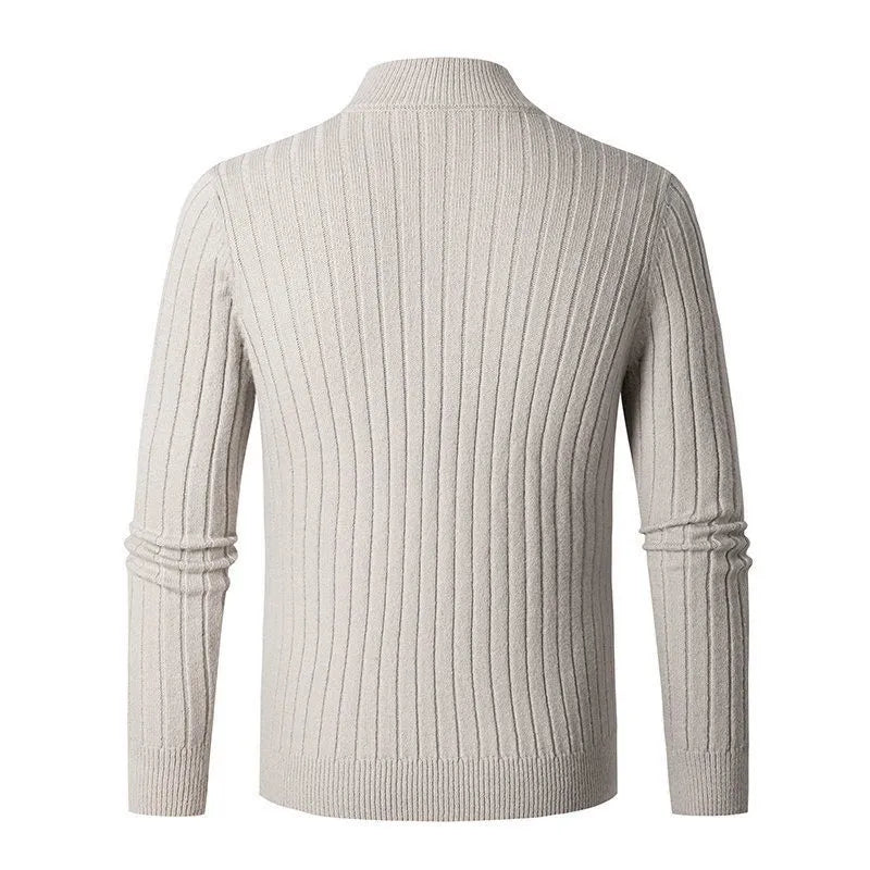 Men’s Long Knit Sweater | Cashmere Zipper Jumper