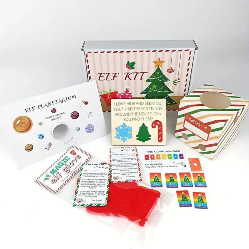 Christmas Advent Calendar Elf Kit 27 Days Gift Set for Kids and Family