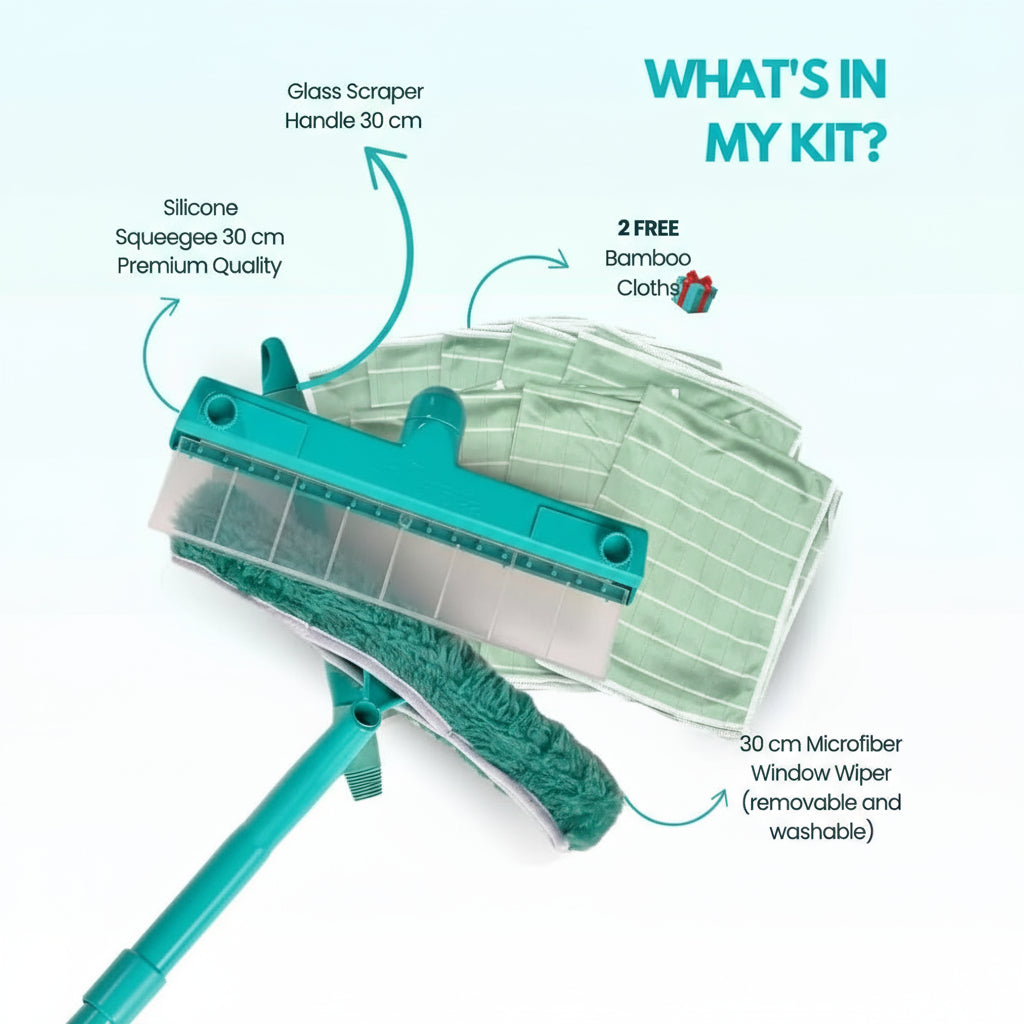 Silicone Window Squeegee Kit for Streak-Free Window Cleaning 5