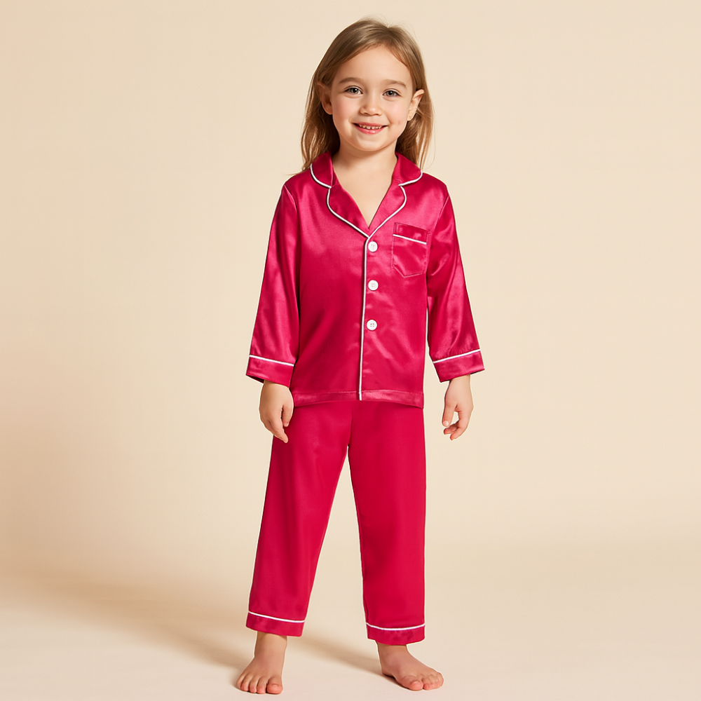 Silk Kids Pajama Set Pure Mulberry Comfort