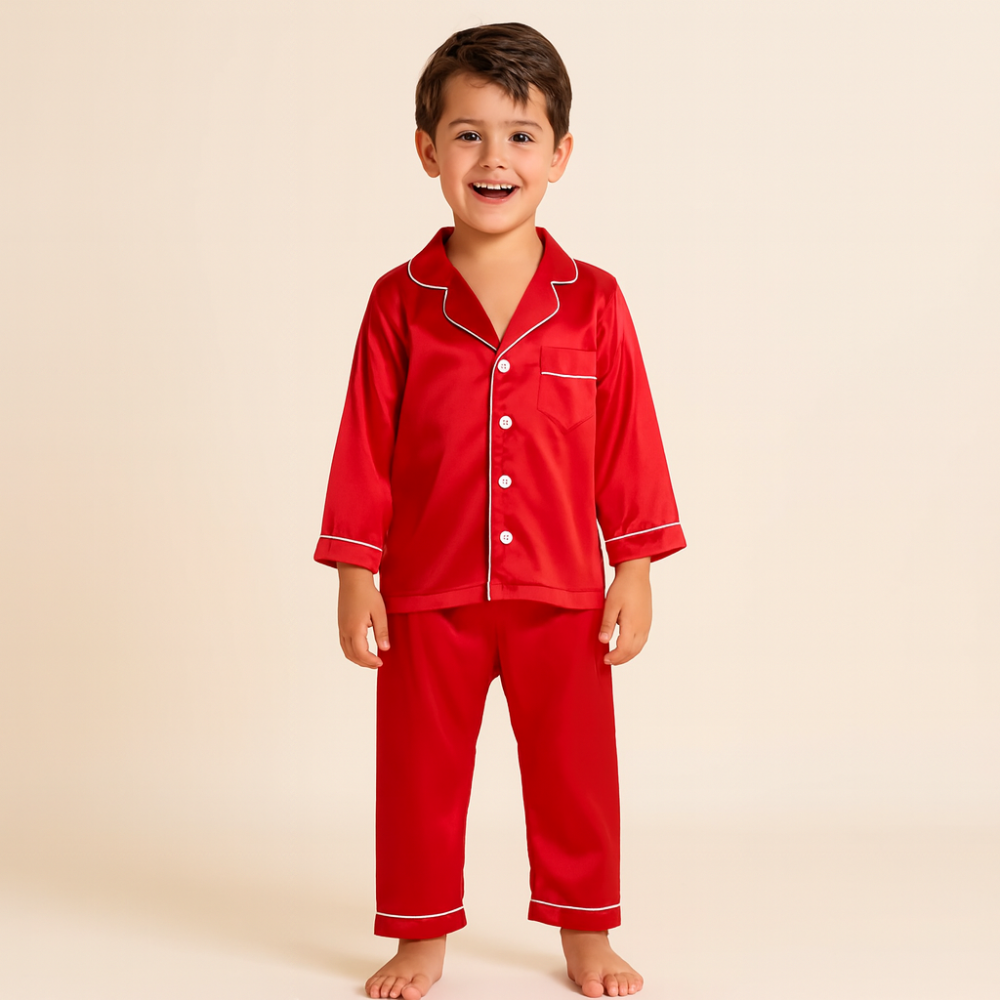 Silk Kids Pajama Set Pure Mulberry Comfort