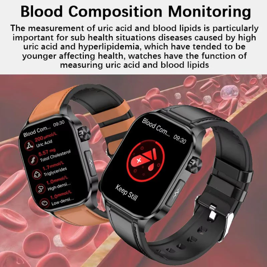 Smartwatch Health Tracker Blood Pressure Oxygen Monitor for Seniors 7
