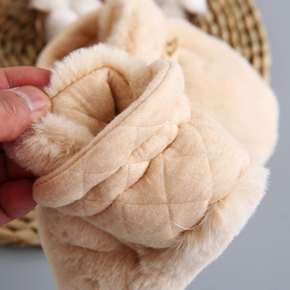 Soft Cotton Plush Toddler Shoes Non-Slip Cartoon Design for Comfort 1