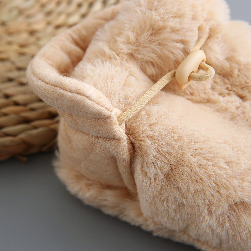 Soft Cotton Plush Toddler Shoes Non-Slip Cartoon Design for Comfort 2