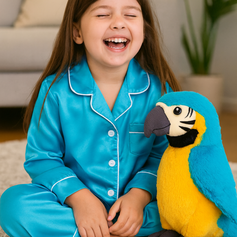 Interactive Talking Parrot Plush Toy Kids Repeat Voice