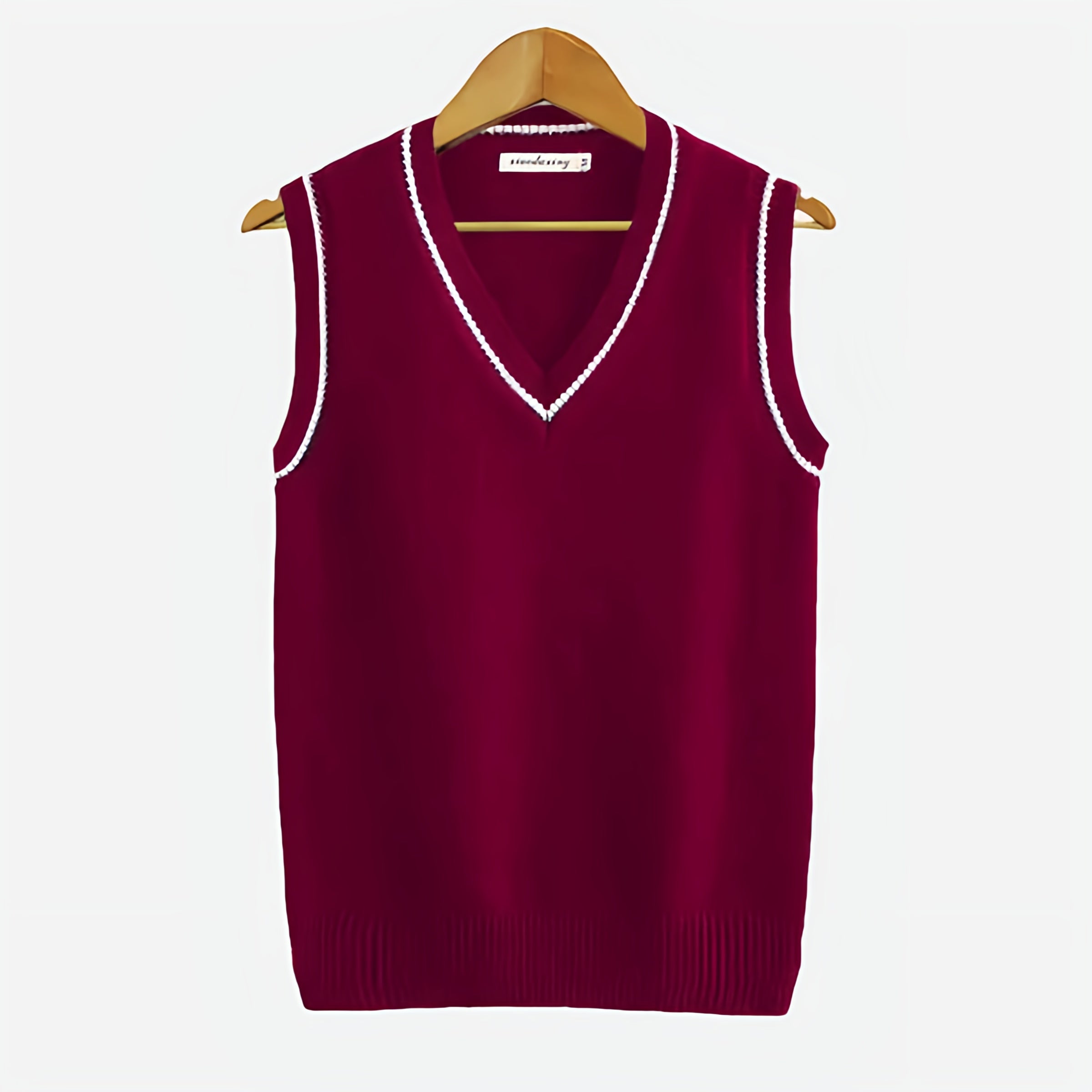 Unisex Knit Sweater Vest | Cable Preppy Waistcoat