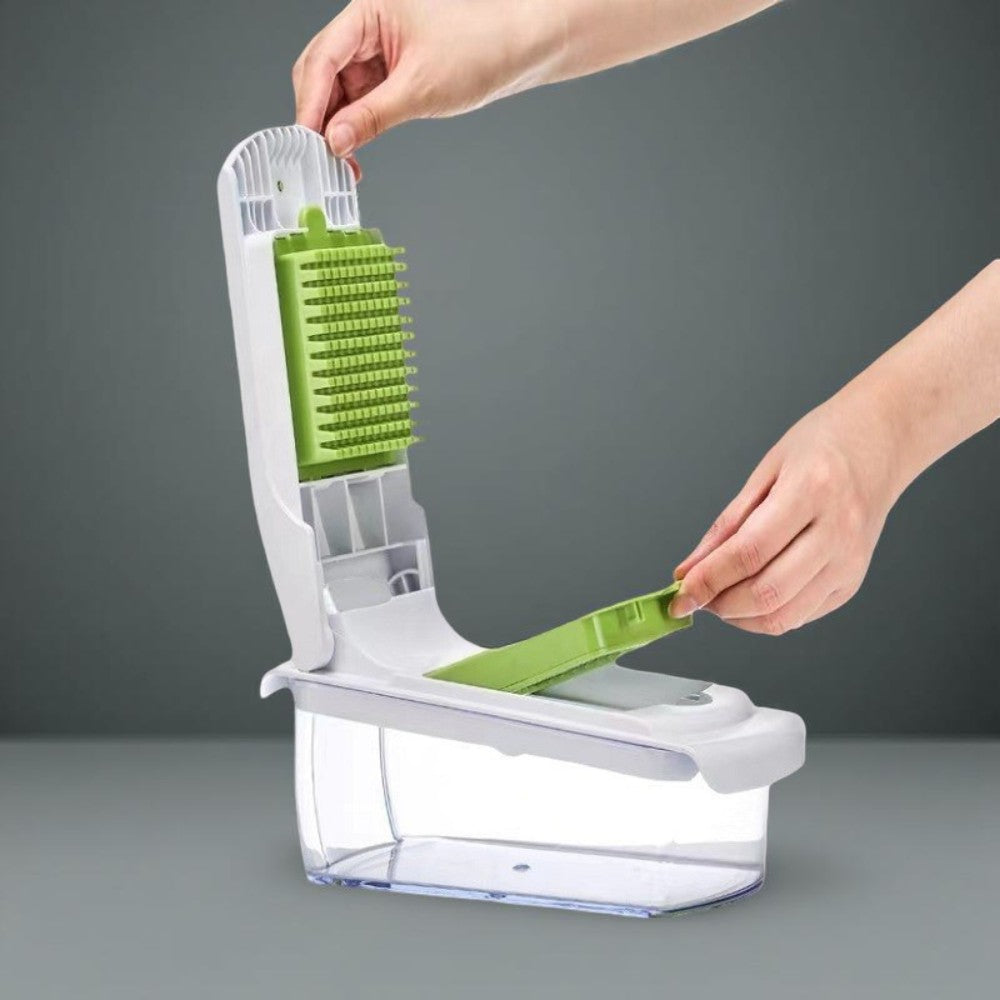 Vegetable Chopper Stainless Steel Food Dicer Slicer Container