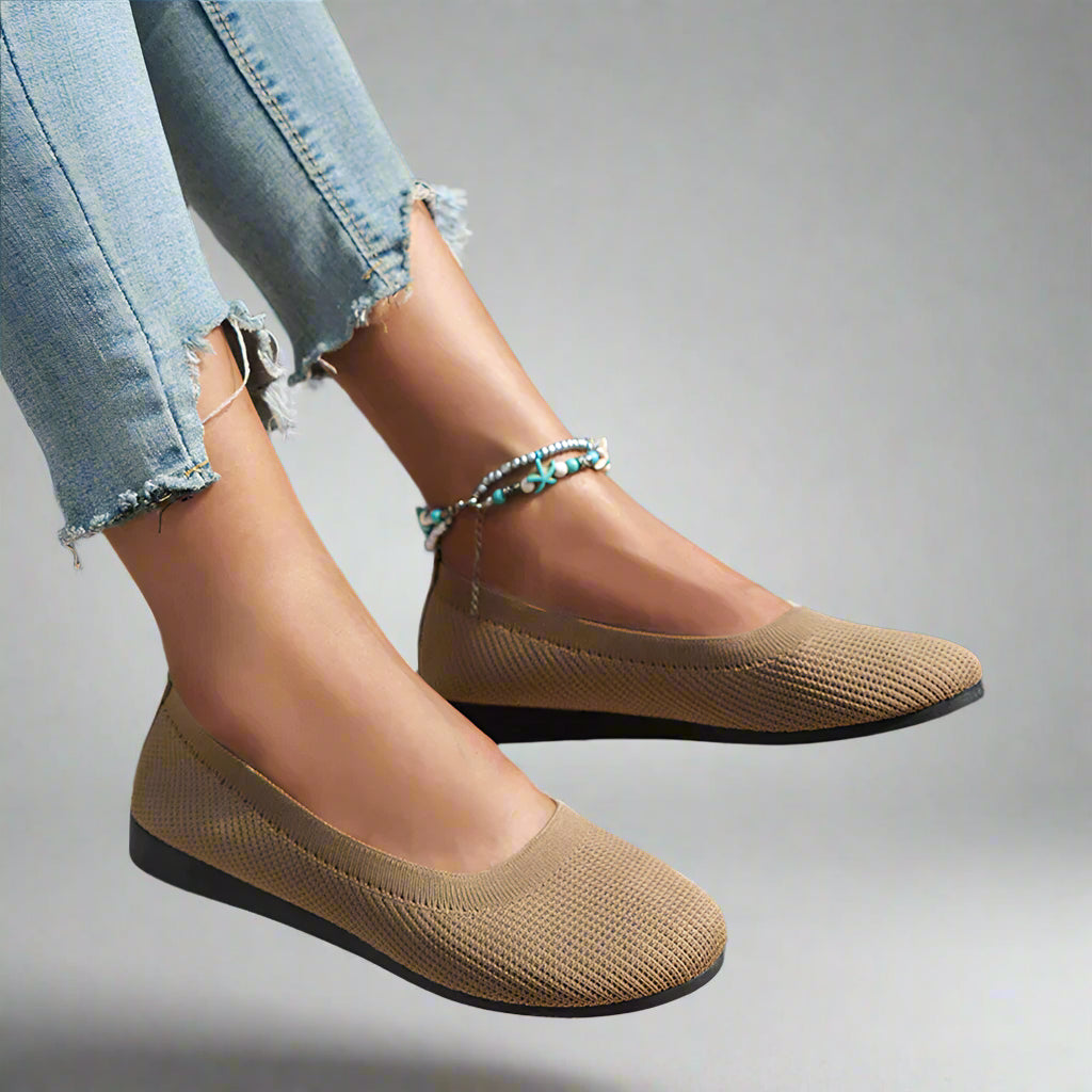 Women’s Breathable Knitted Casual Flats | Lightweight, Slip-On