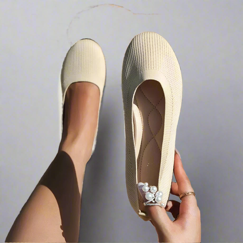 Women’s Breathable Knitted Casual Flats | Lightweight, Slip-On